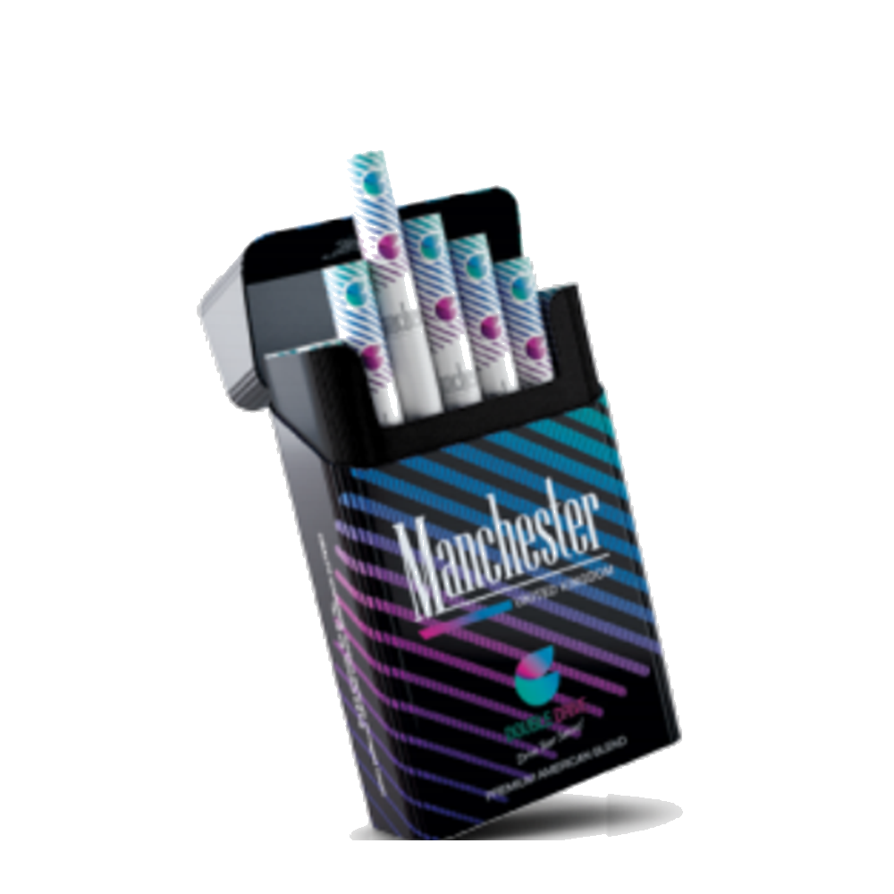 Manchester Double Drive Blueberry Mint cigarette pack
