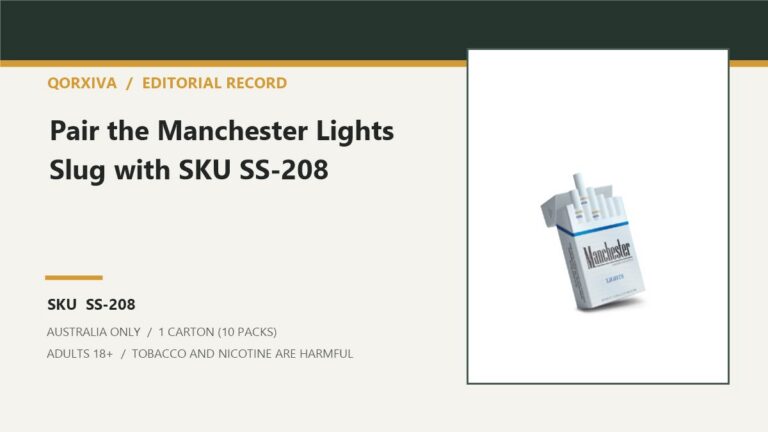 Qorxiva editorial record for Manchester Lights Cigarettes - 1 Carton (10 Packs) and SKU SS-208